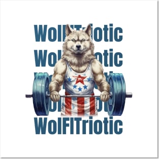 WolFITriotic - Wolf and Gym-Inspired T-Shirt Posters and Art